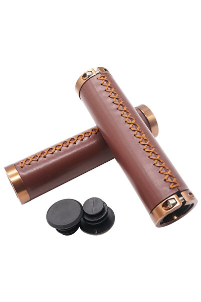 Choice Drak Brown Retro Leisure Grip Universal Hand Sewn Grip PU Leather Grip...