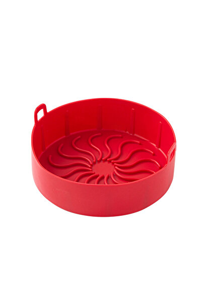 Choice1 red 15.5cm Airfryer Silicone Basket Reusable Baking Tray Silicone Mol...