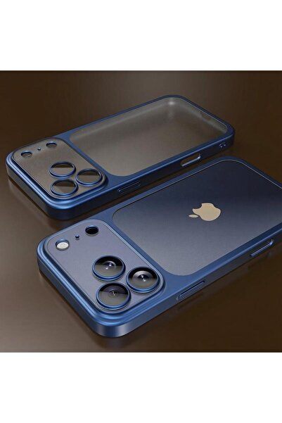 Choice iPhone17 Pro Max Blue Luxury Plating Matte Transparent Wireless Chargi...