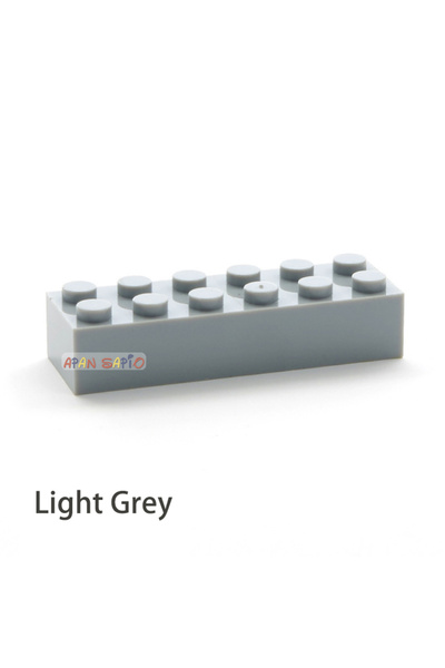 Choice12 Light Grey 100pcs 100pcs 2x6 Dot DIY Building Blocks Thick Figures B...