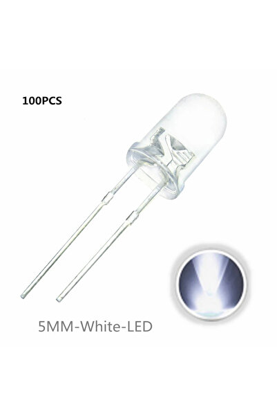 Choice4 100 قطعة بيضاء 100 قطعة 5 مم ثنائي LED 5 مم مجموعة متنوعة أبيض أخضر أ...