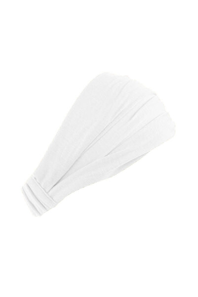 Choice12 Size fits all WHITE New Summer Women Solid Cotton Headband Elastic W...