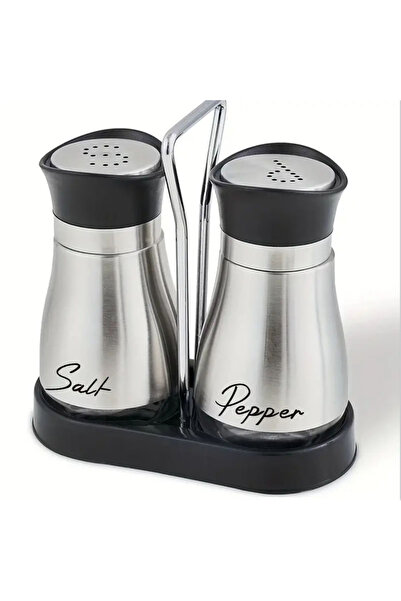 choice2 Light Grey Kitchen Glass Bottle Adjustable Refillable Salt and Pepper...