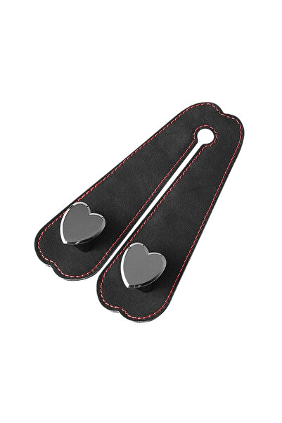 Choice3 Double hook Black Heart Shape Metal Car Seat Headrest Hooks 2 in 1 Le...