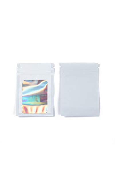 Choice 9x12cm A0370-50PCS WHITE 50Pcs Thick Smell Proof Mylar Bag Holographic...