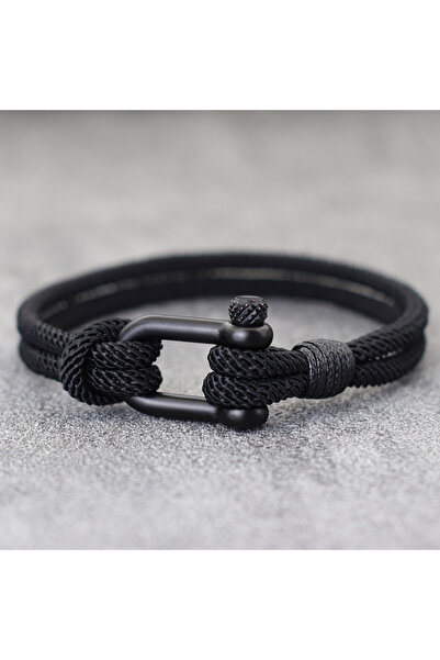 Choice black Hiphop Men Bracelet With Stainless Steel Detachable Buckle Nauti...