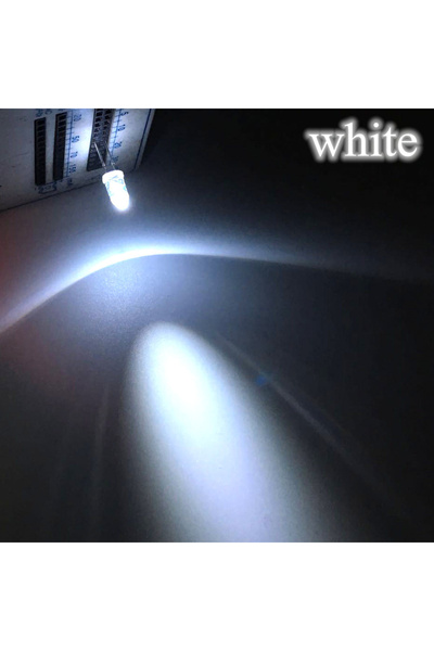 Choice WHITE 100pcs F5 5mm Round White Red Blue Warm Pink UV Water Clear Led ...
