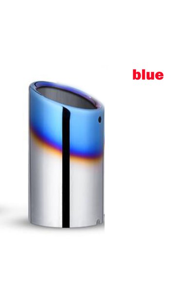 Choice7 1pcs Blue Car Styling Stainless Steel Exhaust Muffler Tip Pipe Auto A...