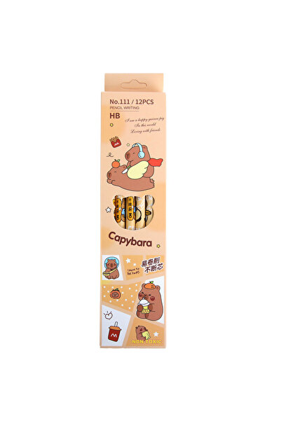 Choice 12Pcs-1box Capibala Pencils with Erasers Cute People Writing Pencils C...