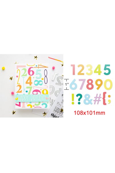 choice2 Color 3 Alphabet And Number Symbol Cutting Dies Bold Basic Alphabet U...