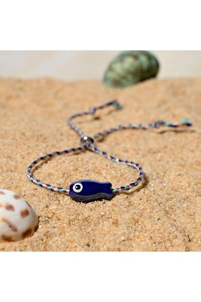 Choice 25xh0304-5 Trendy Multicolored Pull - String Ceramic Fish Bracelet Jew...