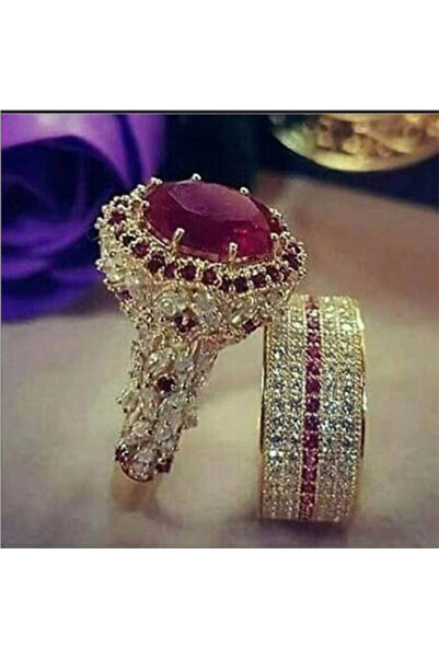 Choice 7 R567-MEIHONG Fashion Luxury Princess Ring Set Cubic Zircon Bridal Ma...