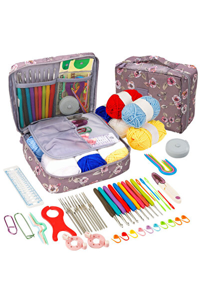 Choice1 rose Crochet Kit Beginners Crochet Hook Set with Crochet Yarn,Portabl...