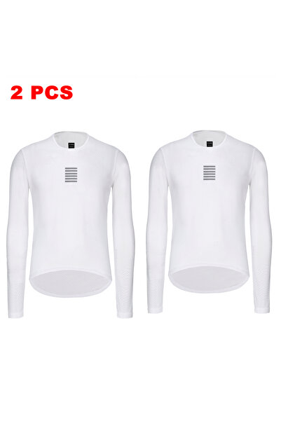 Choice1 قميص رياضي لركوب الدراجات بأكمام طويلة من Asia-XXL أبيض-أبيض Rsantce ...