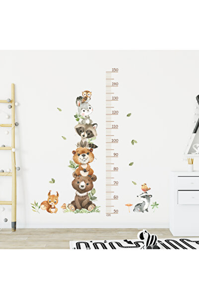 Choice Ruller572 3PC Cartoon Animal Height Ruler Wall Stickers for Waterproof...