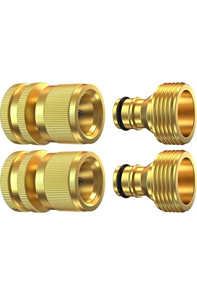 Choice4 2 Set (EU Standard) Brass Heavy Duty Water Hose Quick Connect Fitting...