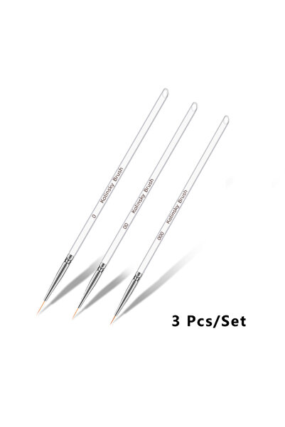 Choice ST-133T 3Pcs/Set Kolinsky Gel Nail Art Line Painting Brushes Crystal A...