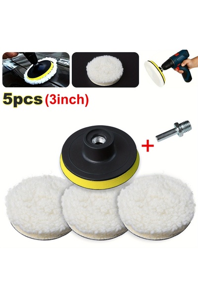 Choice3 3 inch 5PCS 7/6/5/4/3inch Car Polishing Waxing Buffing Wheel Pad Car ...
