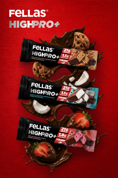 Fellas Çikolata Kaplı HighPro+ Protein Bar (50 g) Deneme Paketi 3'lü
