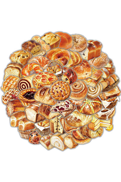 Choice 50PCS 50/100PCS Cute Baking Bread Stickers Nostalgic DIY Streetwear Sc...
