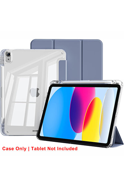 Choice5 iPad 11th 2025 A16 TM-YKL Purple Clear Crystal Tablet Case With Pen S...