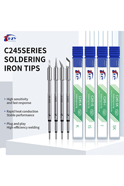 Choice4 C245-4Pcs HZY C245 Universal C245 Soldering Iron Tip I/IS/K/SK Tips C...