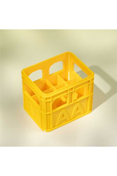 Choice1 Yellow-AA 3D-Printed Mini Crate Battery Organizer Stackable Storage B...