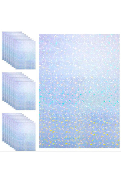 Choice1 10pcs Stars Holographic Glitter Laser Self Adhesive Waterproof Vinyl ...