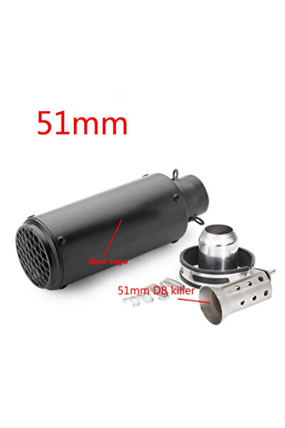 Choice11 Type H1 51mm motorcycle exhaust inox muffler carbon fiber exhaust Un...
