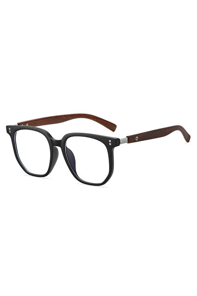 Choice5 myopia glasses-150 black Men's Neutral Wood Grain Metal Frame Myopia ...