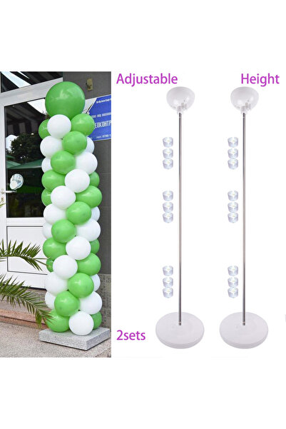 Choice as photo 2set stand 1/2set Adjustable Balloon Stand Metal Balloon Colu...