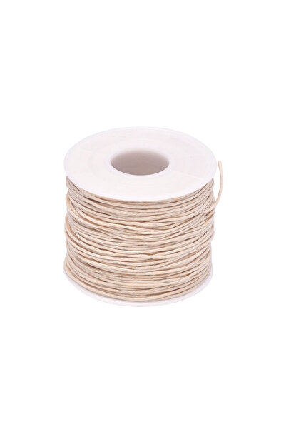 Choice 1MM x 24M(Length) beige Wax Cord 24-70m 1mm Waxed Cotton Cord For Bead...