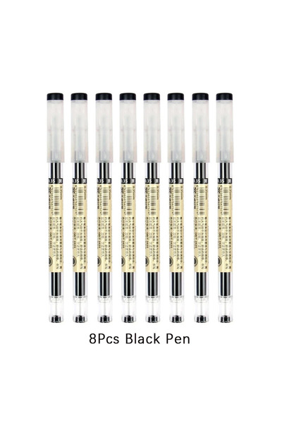 Choice 0.35mm 8pcs black pen 54Pcs/Set 0.35mm Gel Pens Office School Exam Sig...