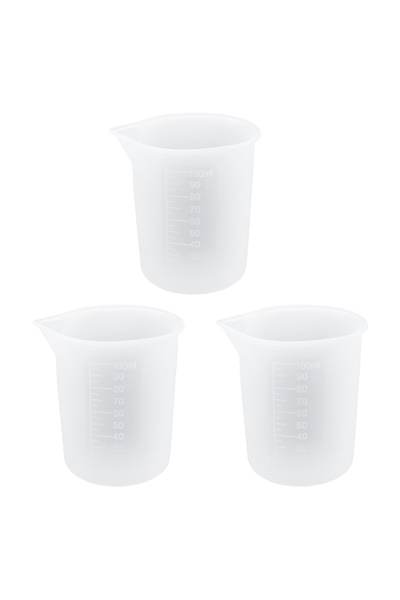Choice 100ML 3PCS Mixing Resin Tool Kit Reusable Silicone Popsicle Scaled Sil...