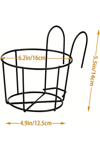 choice2 Black-1PCS 1-4pcs Stylish Round Metal Hanging Planters - Perfect for ...