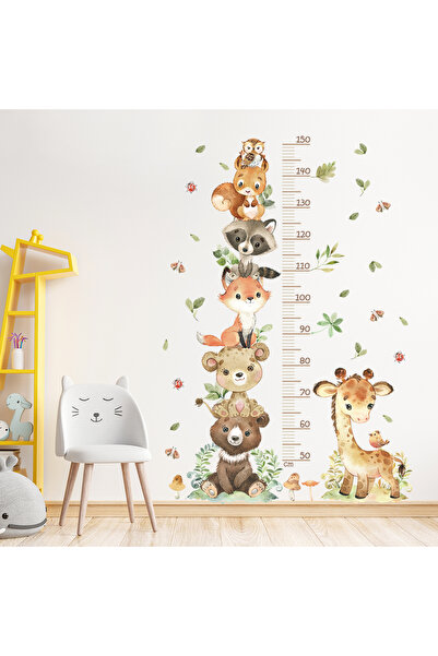 Choice Ruller575 3PC Cartoon Animal Height Ruler Wall Stickers for Waterproof...