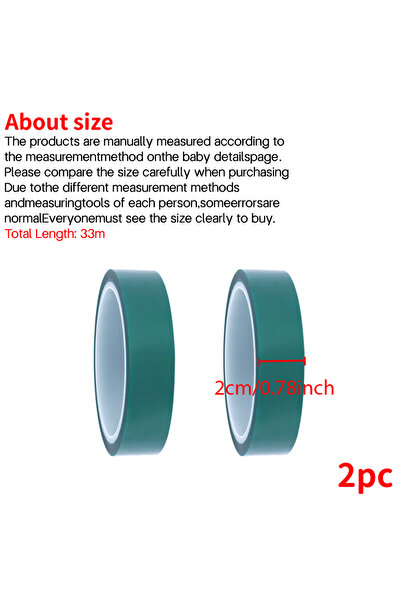 Choice1 20mmx33mx2pc Powder Coating Tape, Polyester PET Tape, Powder Coating ...
