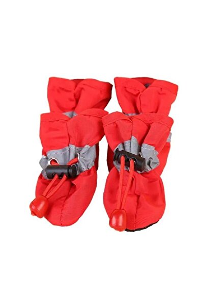 Choice 2 Red New 4pcs Waterproof Pet Dog Shoes Anti-slip Rain Snow Boot Thick...