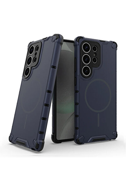 Choice62 Samsung S24 Plus Navy Blue Anti-slip Bumper Armor Magnetic Phone Cas...