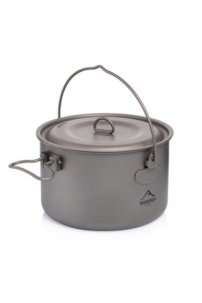 Widesea 1950ML Titanium pot Camping Tableware Titanium Cookware Set Tourism C...