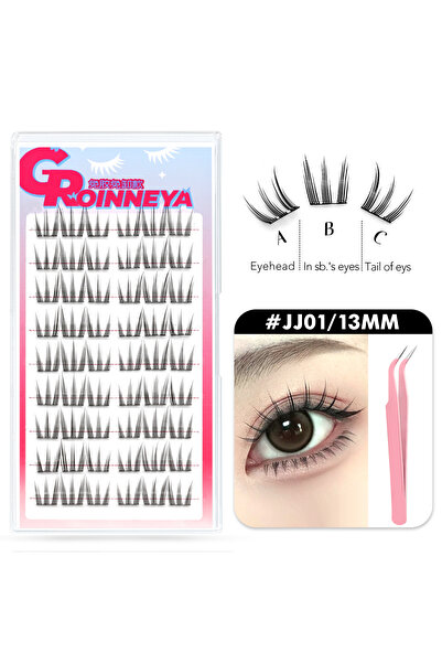Choice18 9 صفوف - JJ01 GROINNEYA مجموعة تمديد الرموش ذاتية اللصق DIY مجموعات ...