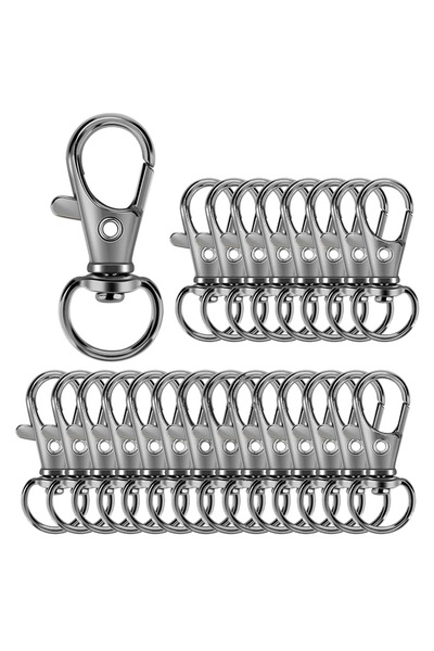 Choice 10PCS black 5/20/50/100Pcs Key Chain Clip Hooks Swivel Clasps Lanyard ...