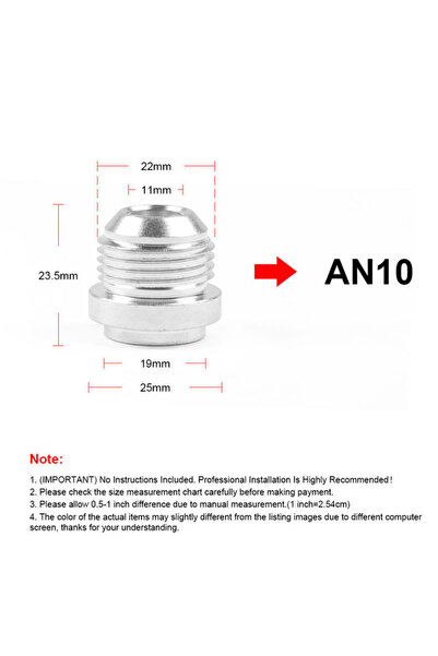 Choice AN10 1PCS Top Quality Aluminum Hose Fitting AN3 AN4 AN6 AN8 AN10 AN12 ...