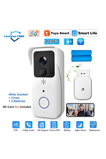 Choice7 جرس باب ذكي لاسلكي خارجي بتقنية واي فاي 5G و2.4G بدقة 1080P مع تطبيق ...