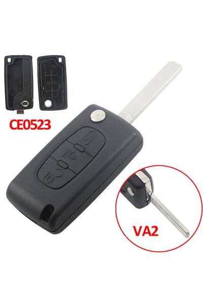Choice18 غطاء مفتاح تحكم عن بعد قابل للطي لسيارة سيتروين 3B VA2 CE0523 لايت ج...