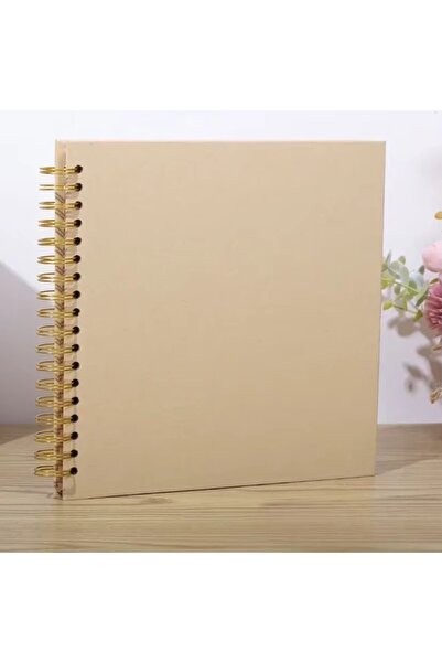 Choice khaki 8 Inch DIY Scrapbook Album 40 Pages Hardcover Kraft Paper Scrap ...