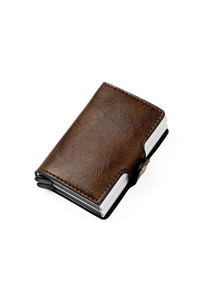 Choice7 Coffee New Double Layer High Capacity Men ID Credit Bank Card Holder ...