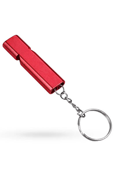 Choice Red Outdoor Survival Whistle Aluminum Alloy Metal Double-hole High-fre...