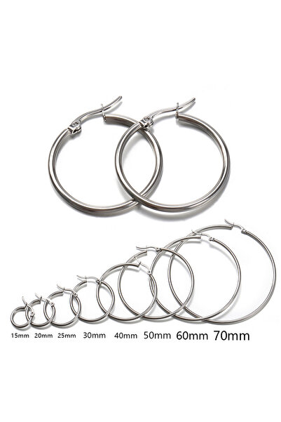 Choice 25mm Steel 10pcs(5pair) 10pcs Stainless Steel Black Open Circle Earrin...