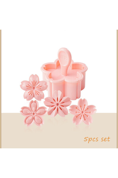 Choice Pink 5pcs/set Sakura Cookies Mold Cherry Blossom Pink Biscuit Fondant ...